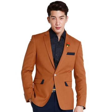 黃色單上衣西服便西商務休閑職業正裝修身韓版結婚25X單西