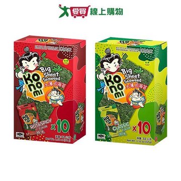 相撲手大薄片海苔分享盒系列(原味/辣味)(32G/盒)【愛買】