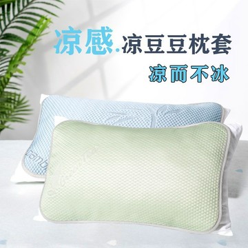 🔥臺灣出貨🔥枕套 夏季涼豆豆枕席 抑菌防汗枕套 單人舒適舒爽枕套 學生枕席 涼感席