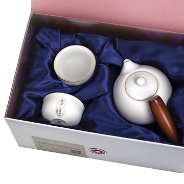 慕秋哥窯3入禮盒(壺+2杯)