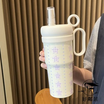 臺灣出貨🔥水具系💧手持冰霸杯 水杯 保溫杯 大容量水杯 大容量保溫杯女冰霸杯巨無霸新款高顏值車載吸管保冷水杯子HLJ
