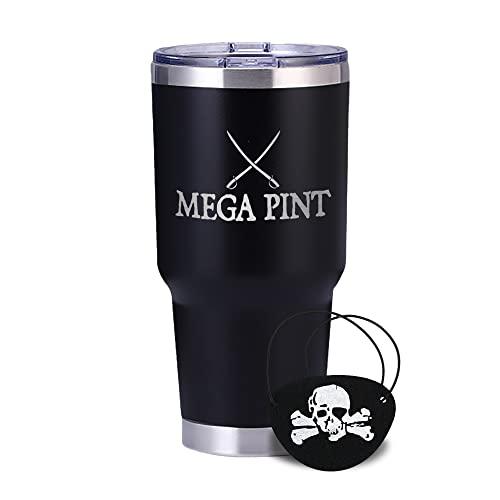 MEGA PINT Cup 30 Oz Stainless Steel Wine and Beer Tumbler Double Wall Ins