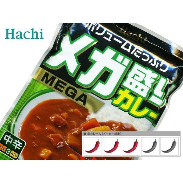 送料無料 レトルトカレー　メガ盛り　中辛３００ｇｘ１０食セット　ハチ食品