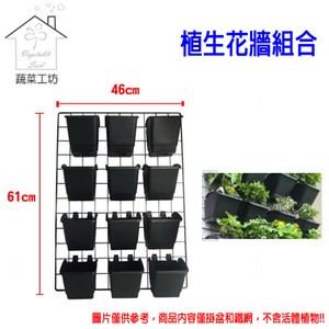 植生花牆組合(含防風型單掛盆*12、鐵網*1)