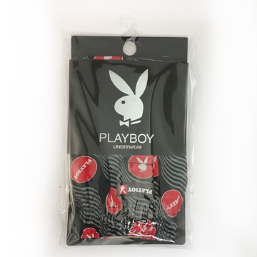 [家速配]Play Boy 印花平織平口褲-XL(花色隨機出貨)