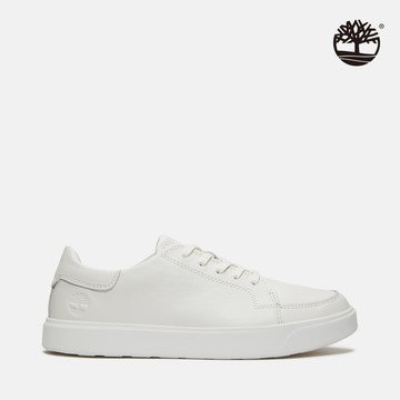 Timberland 男款白色低筒皮革休閒鞋|A6BVJEM2