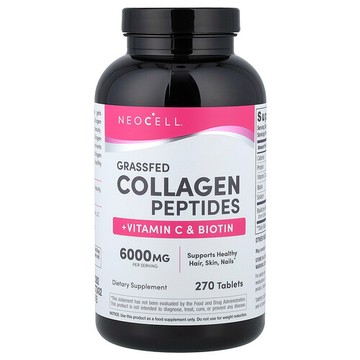 NeoCell, 草飼膠原蛋白肽 + 維生素 C 和生物維生素，270 片
