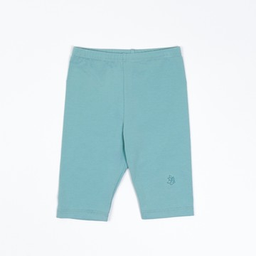 PIPPY 百搭棉質6分緊身褲 綠-100