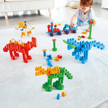 【禮物推薦-創意積木】德國PolyM 恐龍樂園積木組