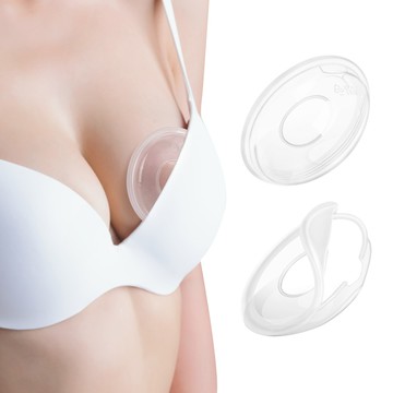 【2盒入】檢驗合格手動母乳矽膠集乳器+防溢乳墊 吸奶器溢漏奶接奶器2入盒裝
