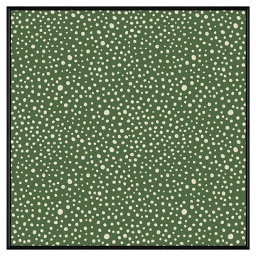Boluo 菠蘿選畫所 波爾卡圓點 綠底米白 BFOL6609G  60 x 60cm  金色