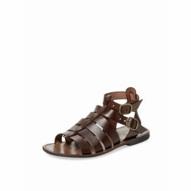 ミラマーレイタリア メンズ サンダル スリッポン Leather Gladiator Sandal 通販 Lineポイント最大get Lineショッピング