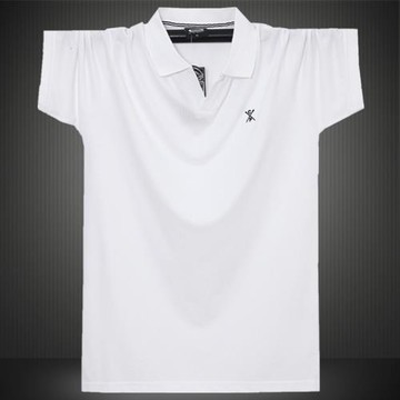 男士夏季新款短袖POLO衫純棉加肥加大碼有領純色半袖T恤肥佬外穿