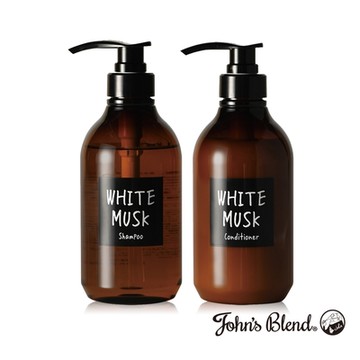 JOHN S BLEND/草本保濕洗髮精+潤髮乳(白麝香) 480ml/瓶