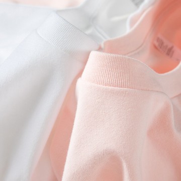 溫柔風夏季百搭250g重磅純棉短袖t恤純色寬松大碼上衣厚實男女款T