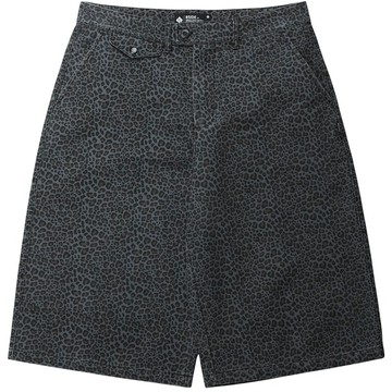 B-SIDE LEOPARD PRINT SHORTS 豹紋 過膝短褲 (灰色)