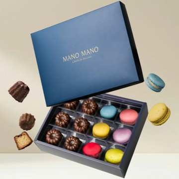 MANO MANO 雙饗禮盒 | 6入馬卡龍+6入可麗露