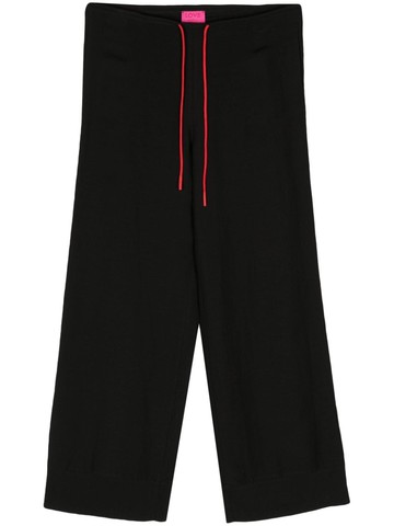 Merci - mid-rise wide-leg trousers - women - Viscose/Linen/Flax - M - Black
