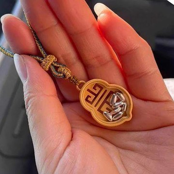 ✨臺灣出貨✨七粒招財吊墜福祿財運金色編織掛件時尚新中式本命年財源滾滾來