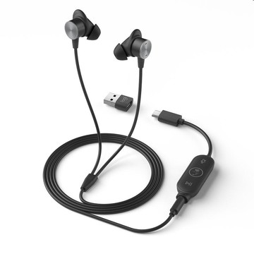 Logitech for Business  Zone Wired Earbud 入耳式有線耳機麥克風 - 企業版