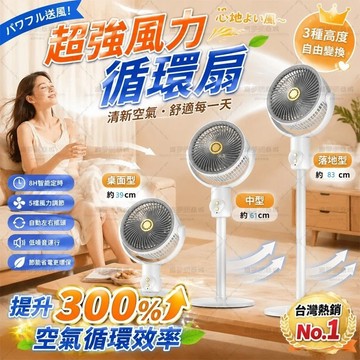 【隔日到貨 🔥三期免息🔥】靜音循環扇 風扇 電風扇 落地風扇 高度可調節 五檔調節 3D擺頭 台立兩用 循環立扇 涼風扇