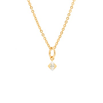 【Goddess系列】Gaia 18K鍍金/S925純銀培育寶石單吊墜項鍊