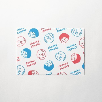 cheeky cheeky 厚面子 圖案02 明信片