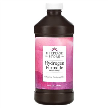 Heritage Products HPM Hydrogen Peroxide Mouthwash Original Natural Flavors 16 fl oz