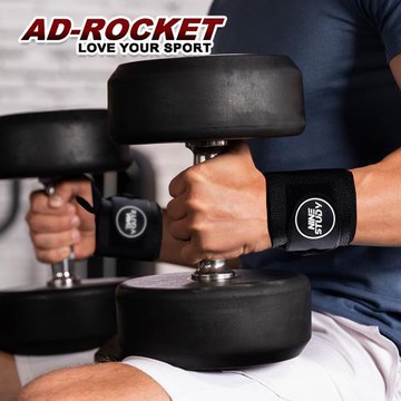 AD-ROCKET 纏繞式健身重訓護腕 助力帶 拉力帶 重訓 兩只入/網球/重訓/籃球(基礎訓練款)