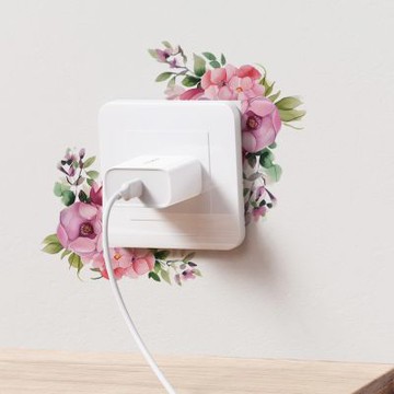 【MR.ZAKKA】創意萬用裝飾貼紙-植物主題 浪漫粉紫花朵 居家節慶布置 DIY可移式壁貼 無痕壁貼 牆貼