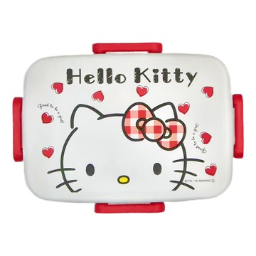 Skater 日本製 凱蒂貓 保鮮餐盒 辦公旅行通用 17.5 x 12.9 x 5.8cm 650ml  愛心點點  1個