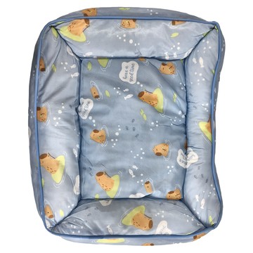 Dogfeet 極致涼感方形床 高彈度PP棉填充 柔軟蓬鬆 高靠枕設計  水豚藍  47 x 37 x 12cm  1個