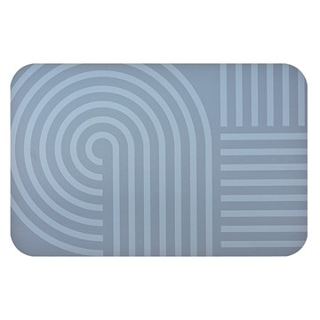 【怪獸】日竹門 軟式珪藻土吸水彩印地墊 枯山水 (58x38cm) -礫石灰