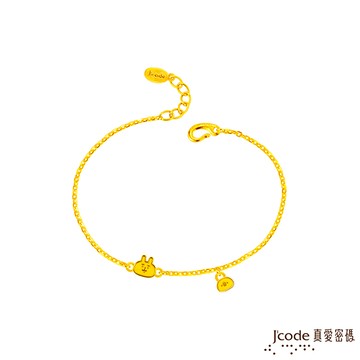 J’code真愛密碼 卡娜赫拉的小動物-簡約P助和粉紅兔兔硬金手鍊