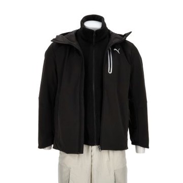 Puma 流行系列 3in1 男款 黑色 亞規 防潑水 保暖 連帽 外套 63578301