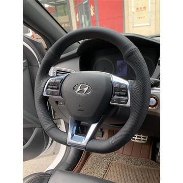 現代索納塔9代方向盤套 索九名圖朗動領動悅納RV途勝專用手縫把套