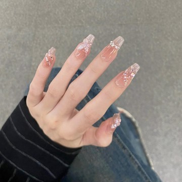 𝕌ℕ𝕀𝕂𝕆𝕆【鏡月蝴蝶】貓眼穿戴甲 顯白手工穿戴甲 假指甲貼片 婚甲孕婦美甲 手工指甲 指甲貼片