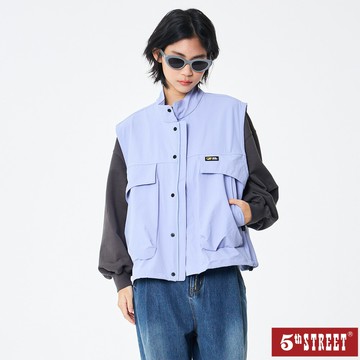 女裝 輕量 大口袋背心 淡紫色 (550036) 【5th STREET】