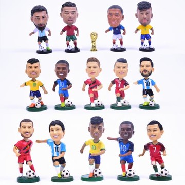 梅西C羅法國姆巴佩球星手辦公仔擺件周邊送愛踢足球男生禮物生日