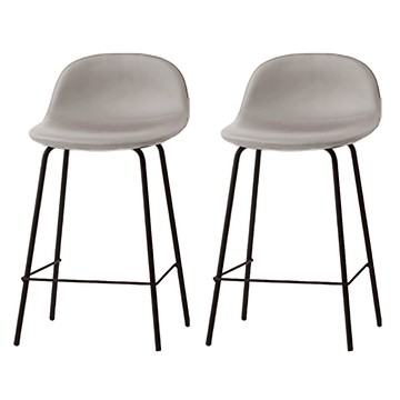 MH家居 皮革靠背吧台椅 70cm  米色  2個