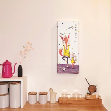 狐狸練功畫作【放輕鬆 找平衡】