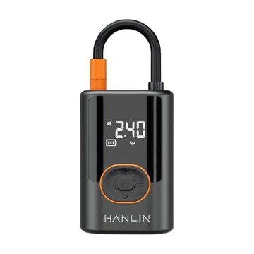 HANLIN 多功能電動打氣機 CAR006S 適用於汽車、機車、自行車和球類充氣  黑色  1個