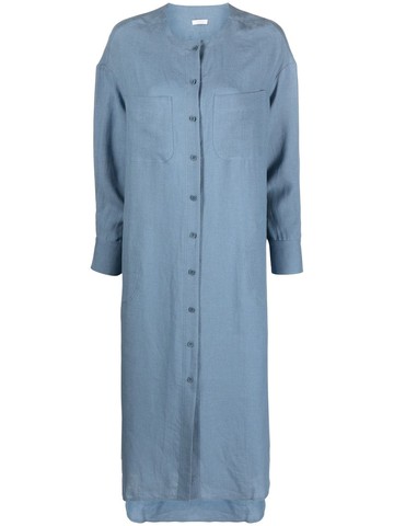 ERES - Coquette buttoned maxidress - women - Linen/Flax - M - Blue