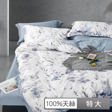 貝兒居家寢飾生活館 60支100%天絲四件式兩用被床包組 裸睡系列  特大雙人 淑芬小姐