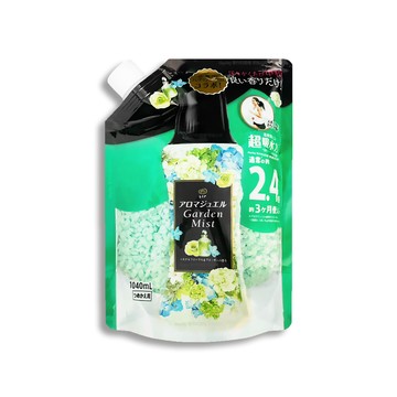 P&G 日本Lenor芳香寶石系列長效留香約12週香香豆補充包-翡翠彩花香1040ml/黑綠袋(超吸水力顆粒衣物香氛)