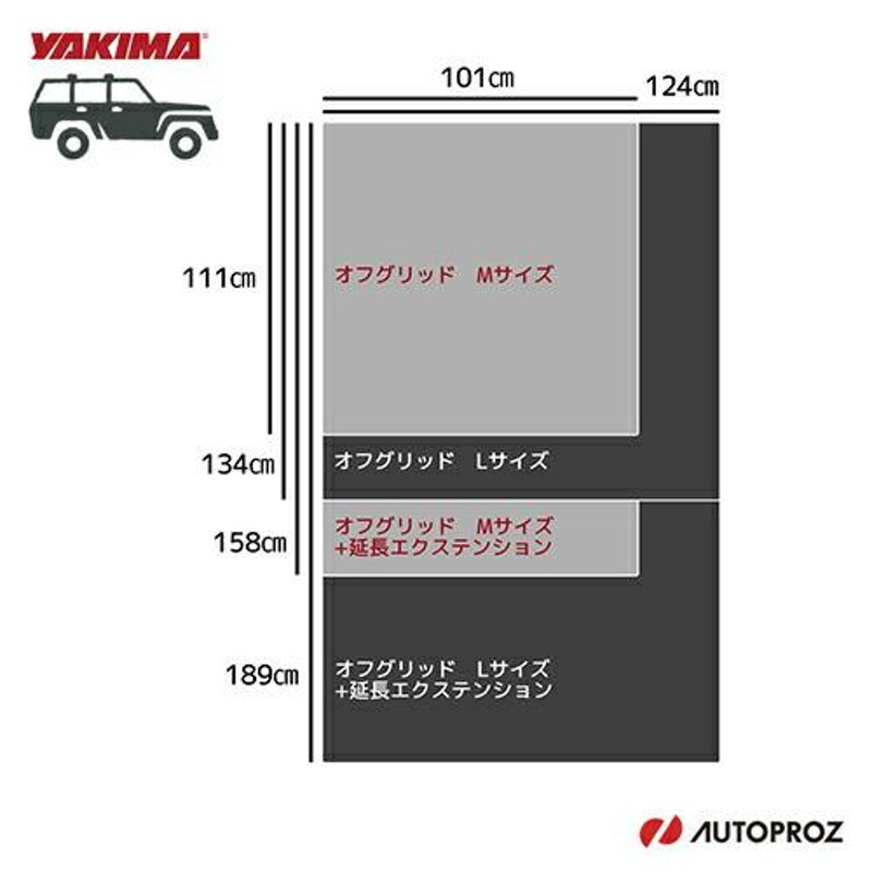 YAKIMA 正規品 オフグリッド ルーフラック/ルーフバスケット Lサイズ