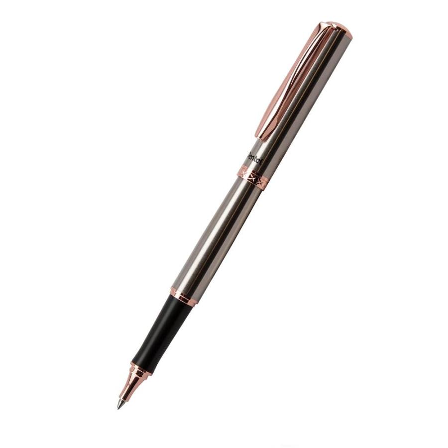 Pentel Libretto Roller Gel Pen, Rose Gold, Black Ink with Gif