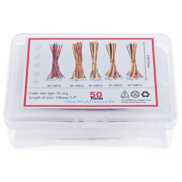 PH2.0-2/3/4/5/6P 帶線端子膠殼接插件連接線直針連接器插座套裝