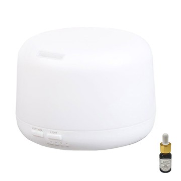 超音波香薰水氧機 + 1瓶精油 300ml容量 四合一 附贈遙控器  CAAD0029CS1  彩光 白色