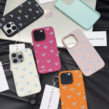 適用iPhone14Plus 13 12Pro 11 XR皮革紋防摔殼簡筆畫可愛風8P 7P 16PM 15保護套現貨